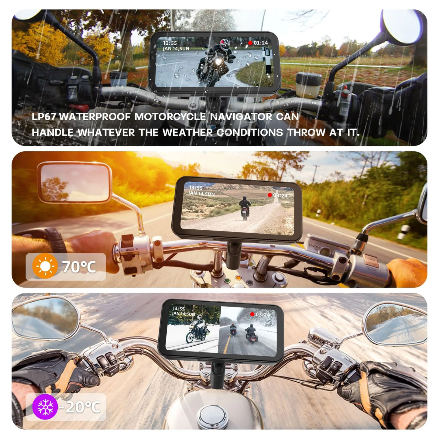 LBC Moto S3 Elite 6 Universal Plug and Play Navigation with TPMS