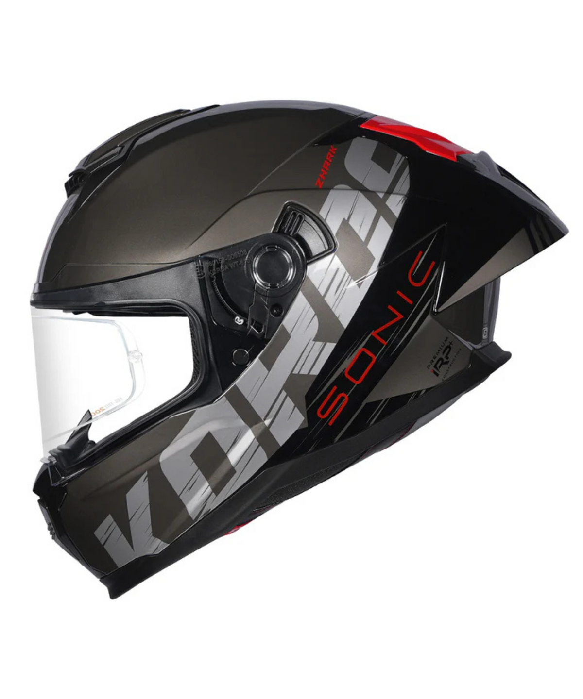 Korda Sonic GP Zhark Helmet - Gloss Grey Red - Korda