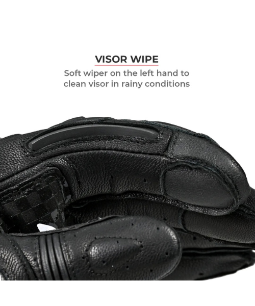 Viaterra Grid MK3 Full Gauntlet Motorcycle Riding Gloves - Black