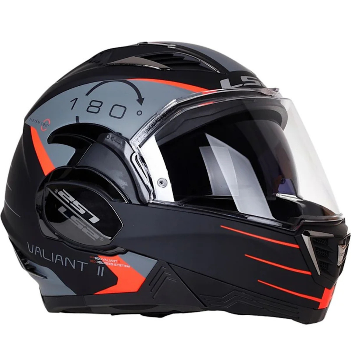 LS2 FF900 Valiant II Codex Helmet - Matt Black Titanium - LS2