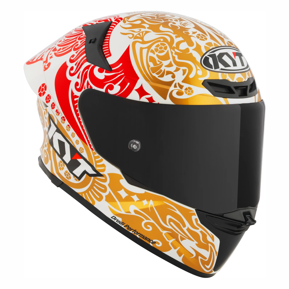 KYT TT-Revo Enea Bastianini Indonesia 2023 Replica Helmet - Gloss Pearl White - KYT Helmets