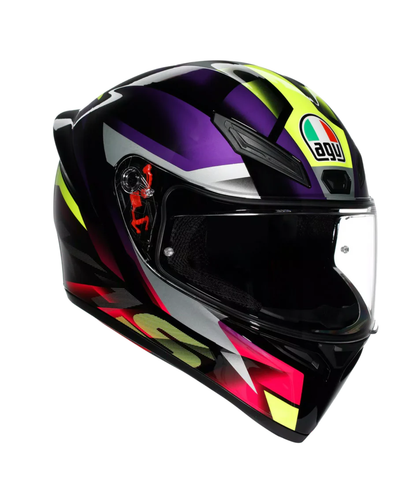 AGV K1 S Fastlap Helmet - Gloss Black Purple Pink