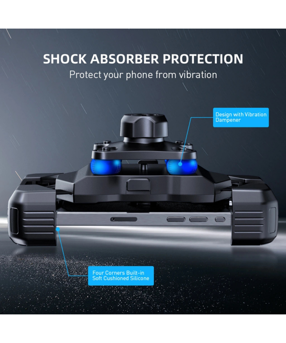 Revlox Flex Pro Motorcycle Mobile Mount with Vibration Dampener - Revlox