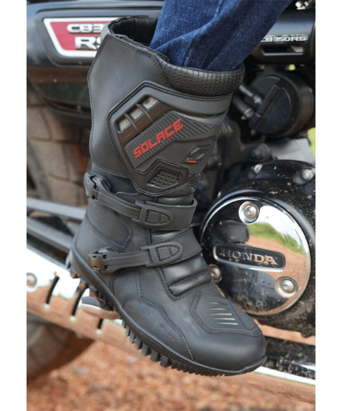 Solace Adventure X Pro Motorcycle Riding Boots - Black