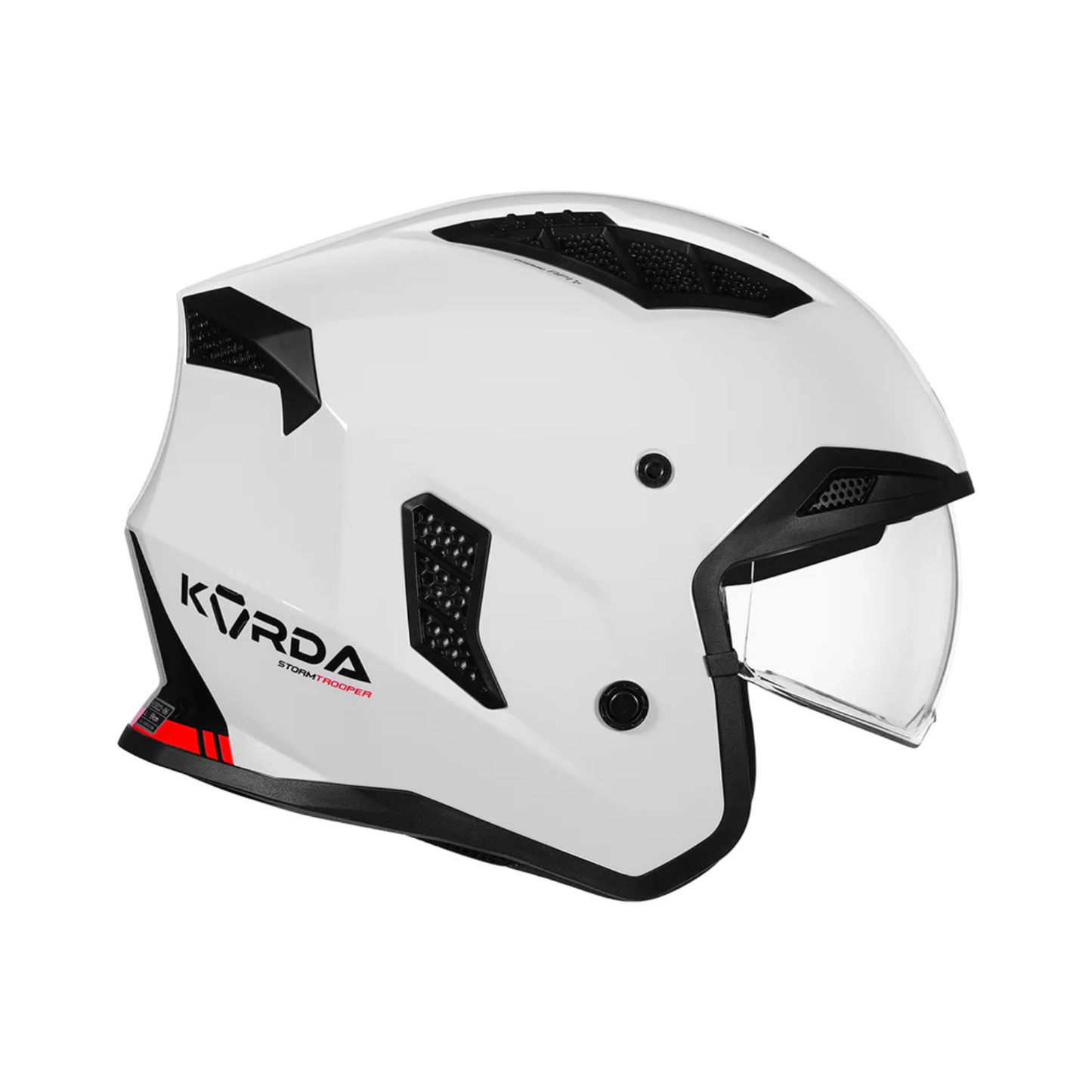 Korda Storm Trooper Solid Helmet - Gloss Black White