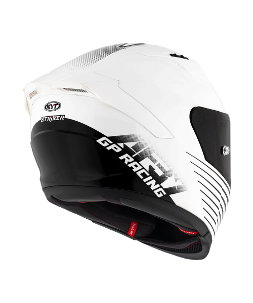 KYT Striker AF37 Livery Helmet - Gloss White Black