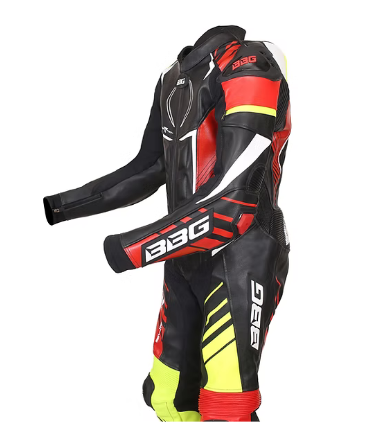BBG Superrtech Racing Suit - Black Red Yellow
