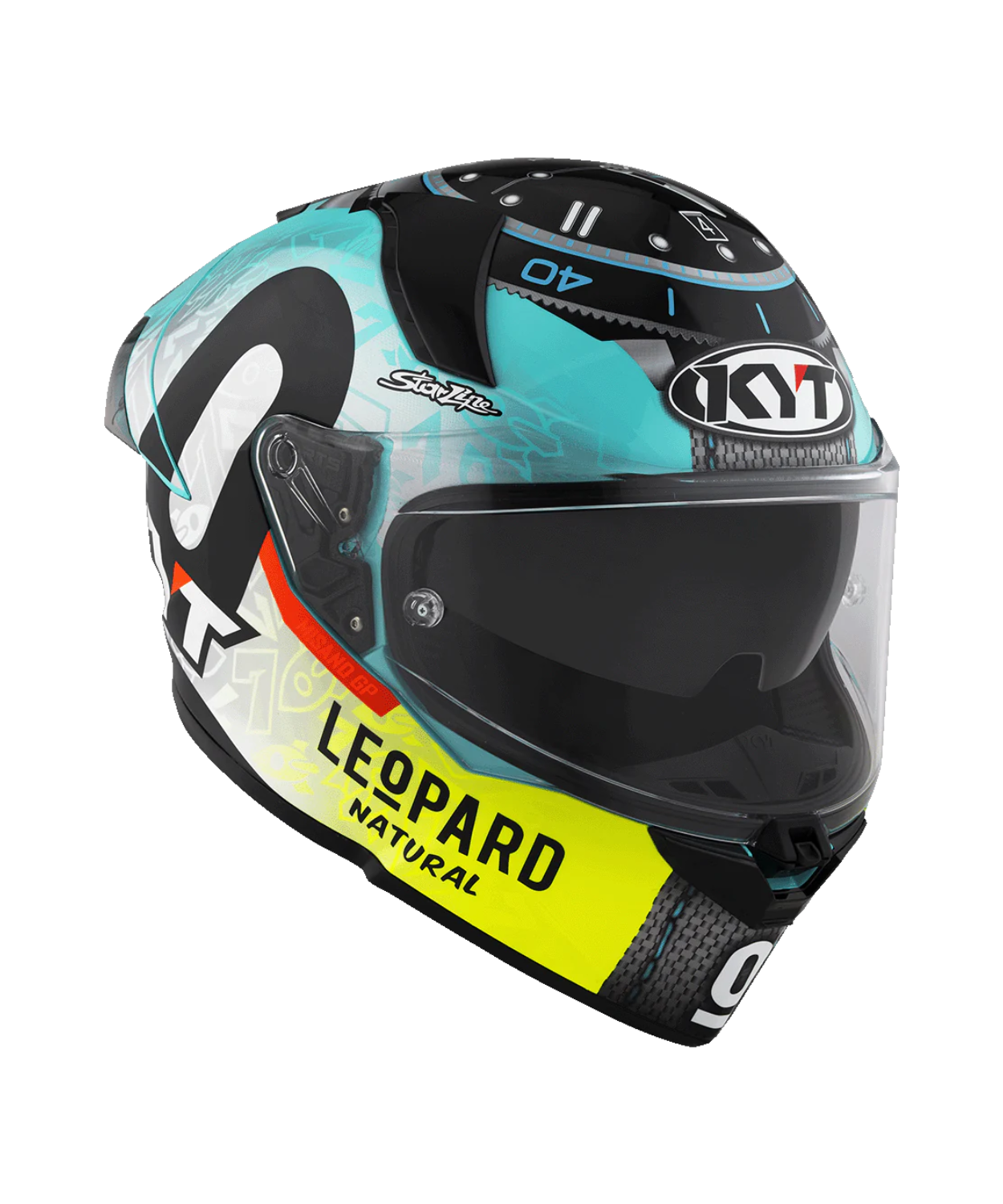 KYT R2R Pro Foggia Misano 2022 Replica Helmet - Gloss Yellow Blue Grey
