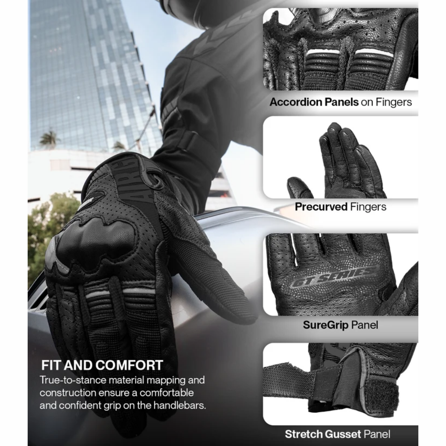Rynox Air GT 2 Gloves - Black