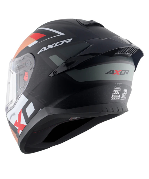 Axor Saber X-Sport Helmet - Dull Black Orange