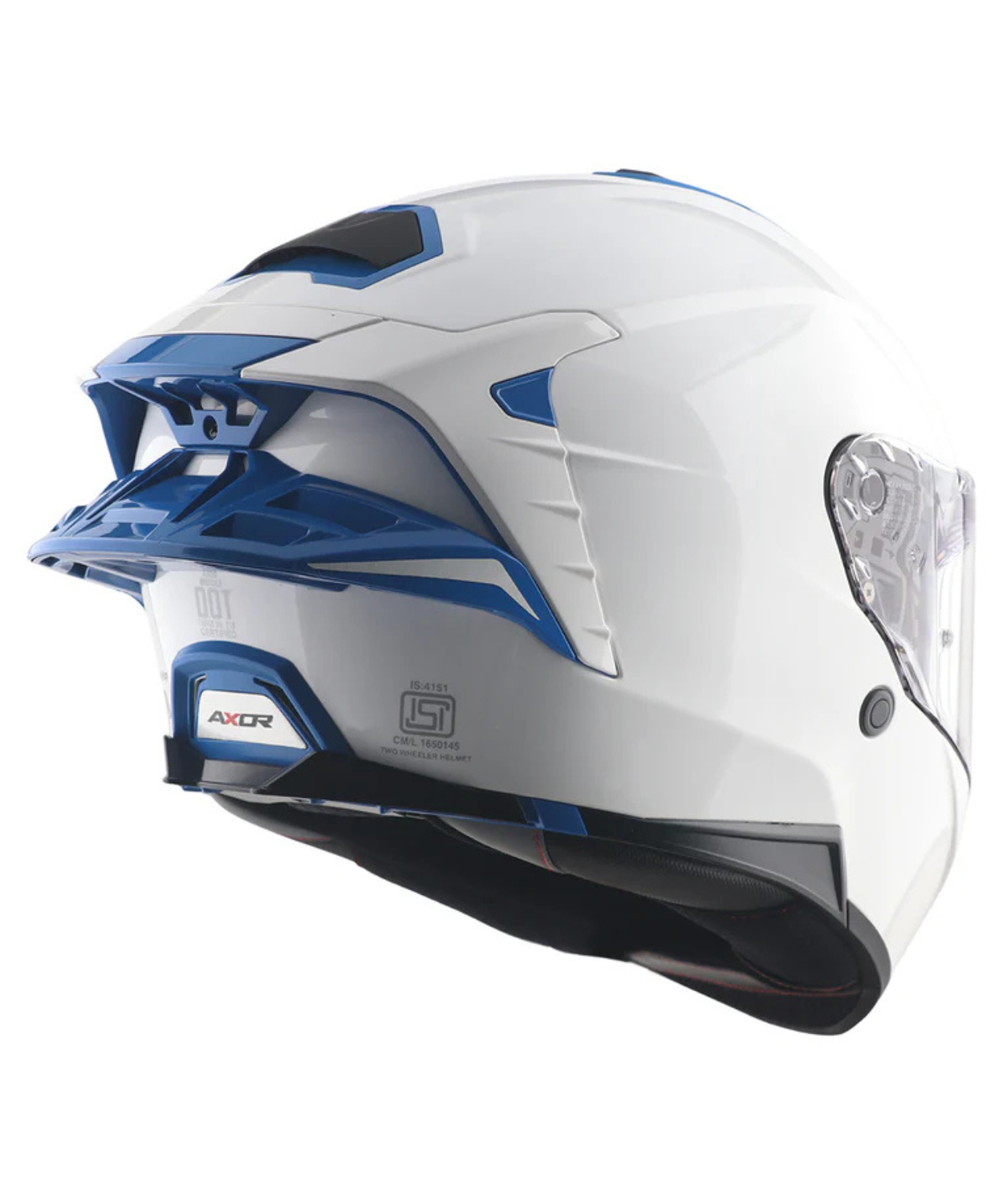 Axor Brutale Corsa Dual Spoiler Helmet - Gloss White Blue