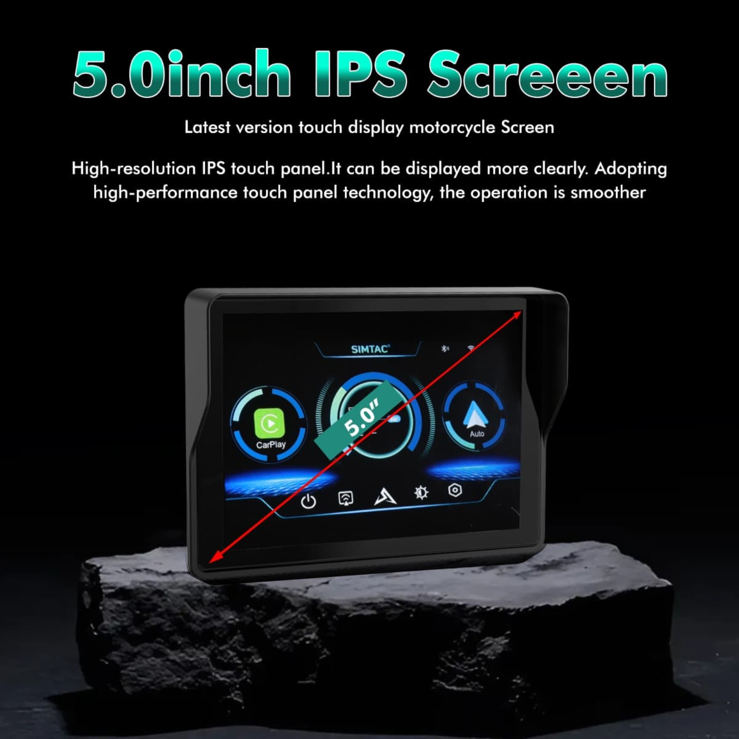 Simtac M2 Motorcycle Navigation 5.0 Inch IPS Screen (Only Screen)