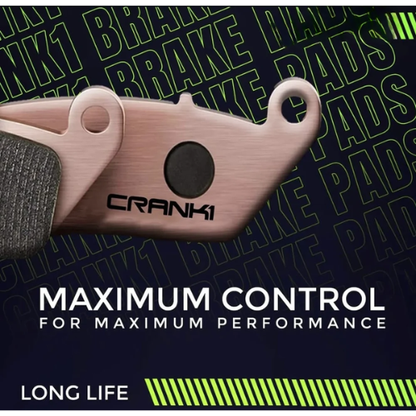 Crank1 Fully Sintered H2 Series Brake Pads for Triumph T100 Air Cooled