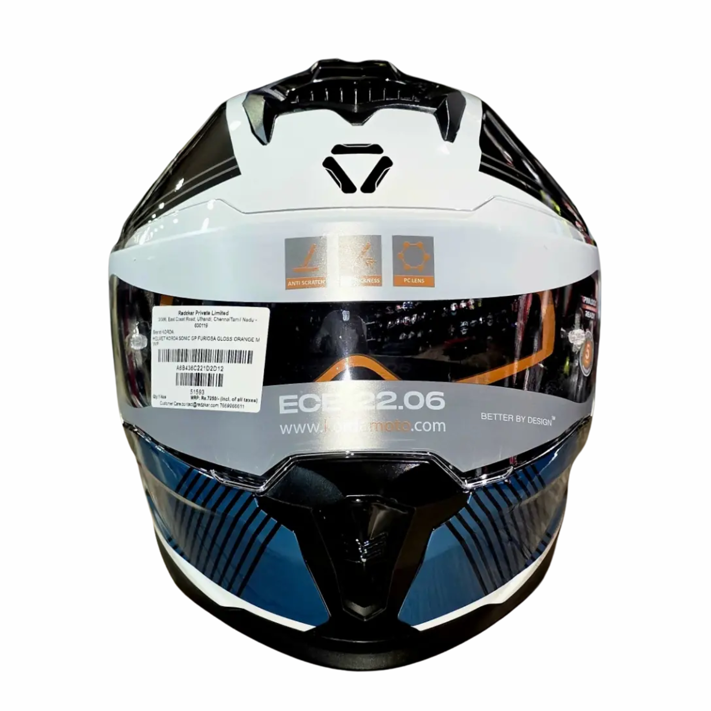 Korda Sonic Furiosa Helmet - Gloss Orange