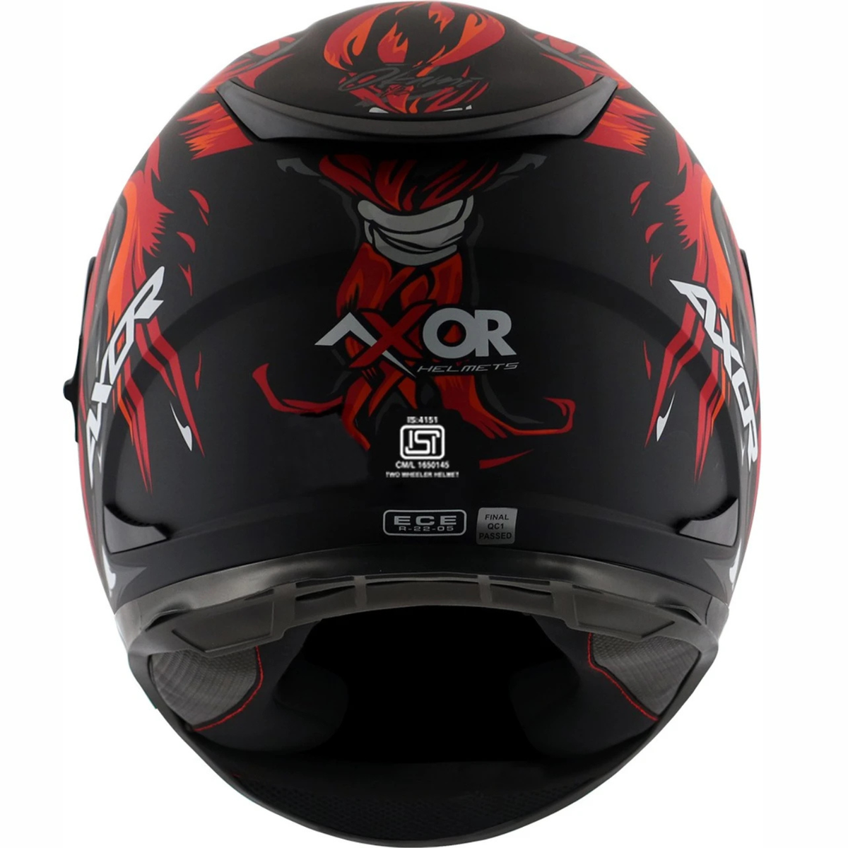 AXOR Street Okami Helmet Dull Black Red - AXOR