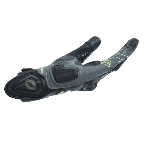 Solace Hobo Semi Gauntlet Riding Gloves - Black Neon