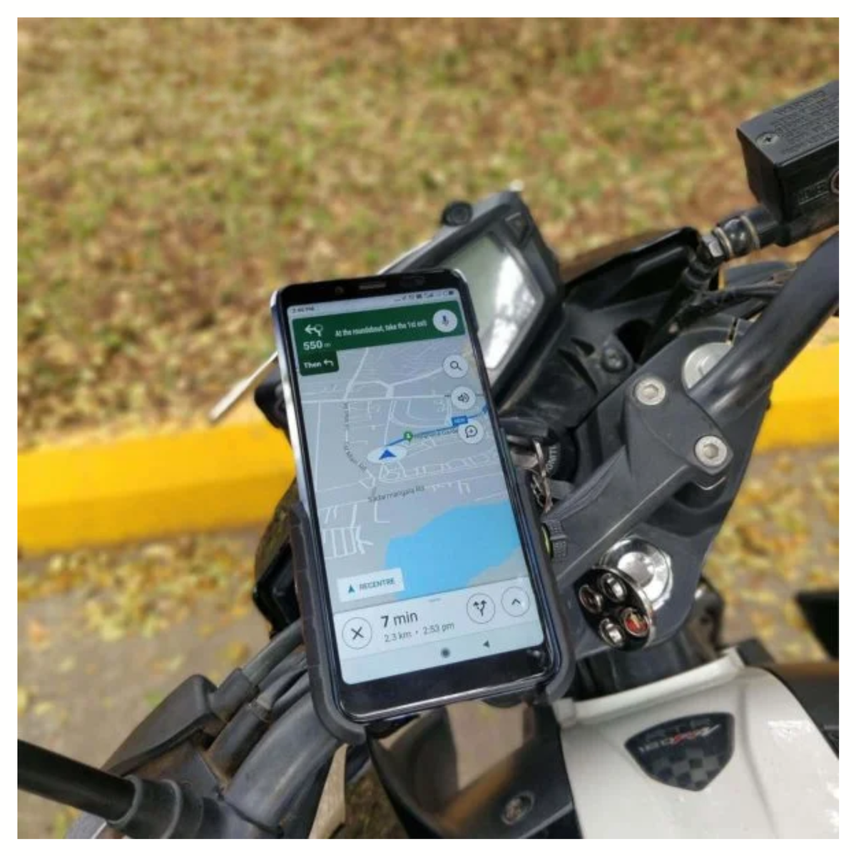 BOBO BM4 PRO Jaw-Grip Bike Phone Holder with Vibration Controller Motorcycle Mobile Mount - Black - BOBO