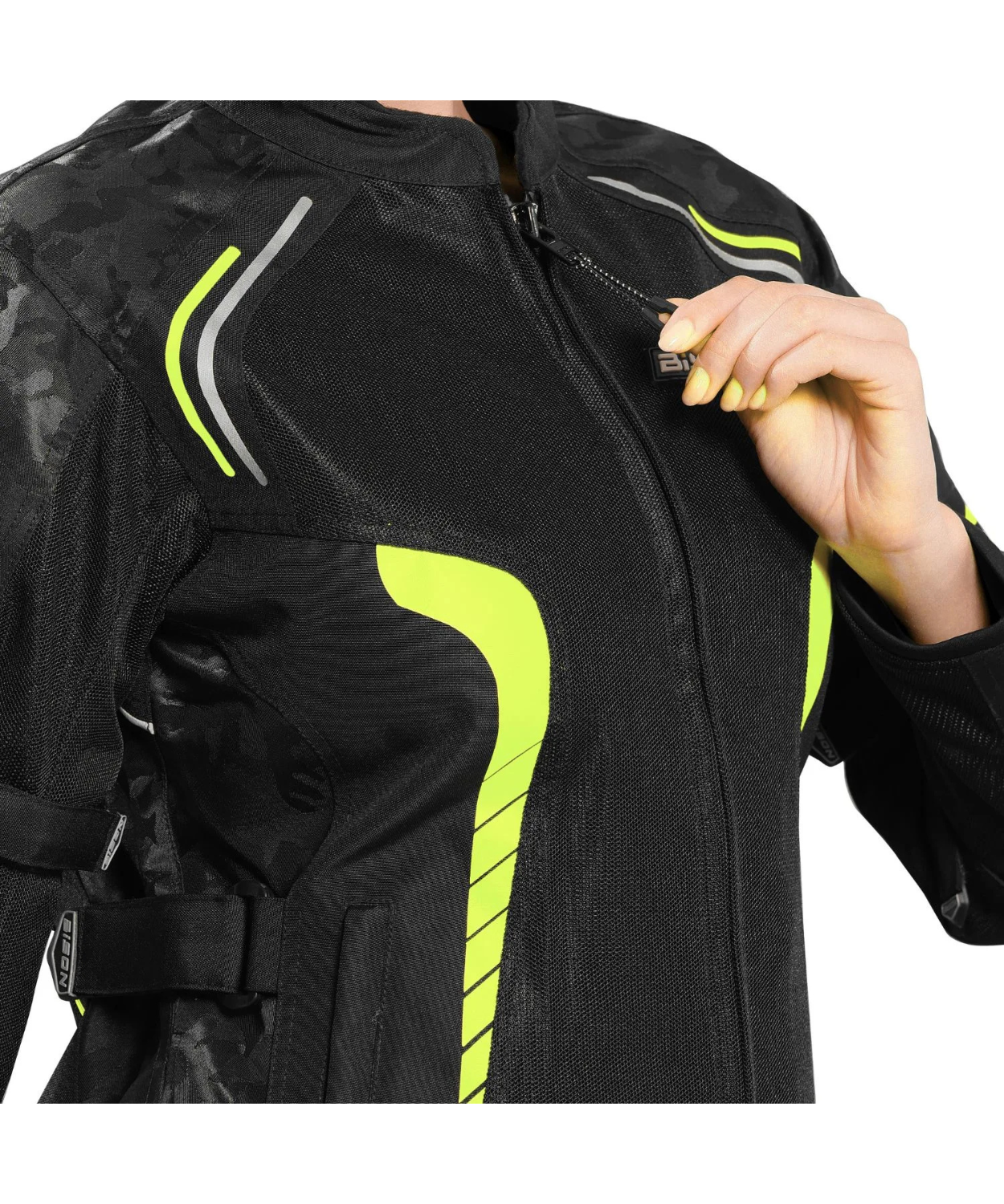 Bison ProGear Phoenix Women Riding Jacket - Hi-Viz Green