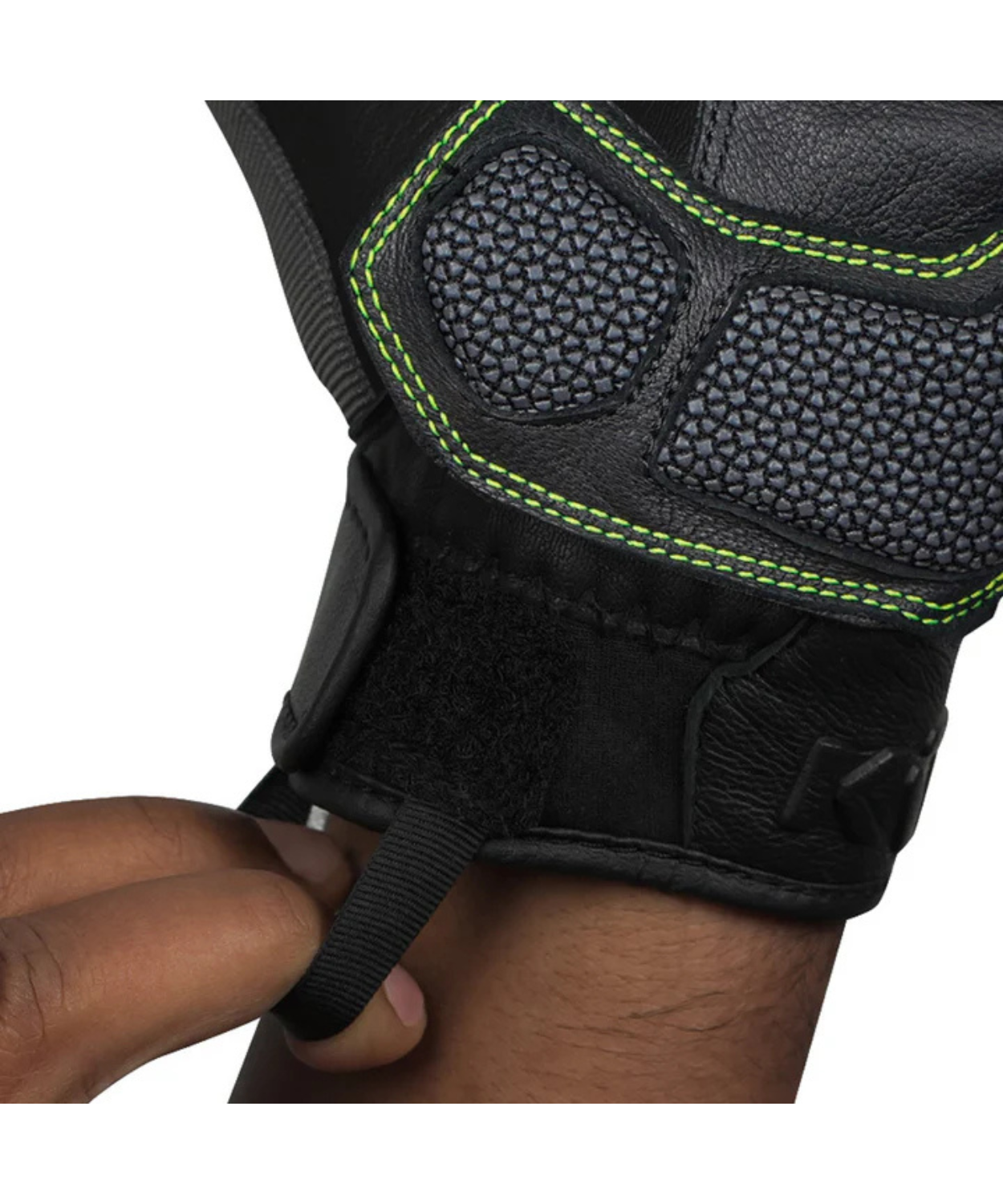 Korda D30 Adventure Riding Gloves - Black Fluorescent Yellow