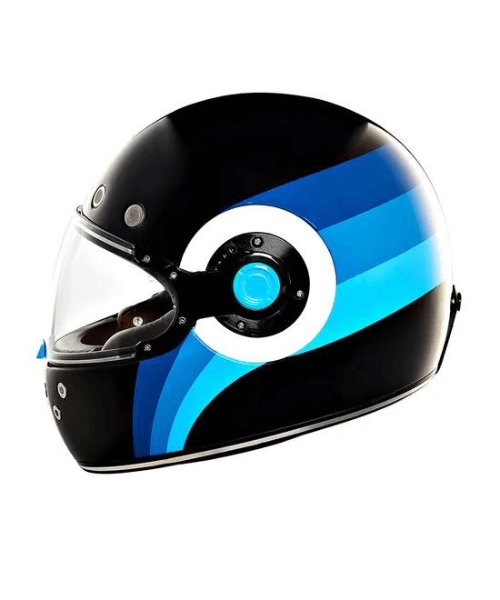 Royal Enfield FF NH44 Lite Gloss Blue Waves - Gloss Black & Blue