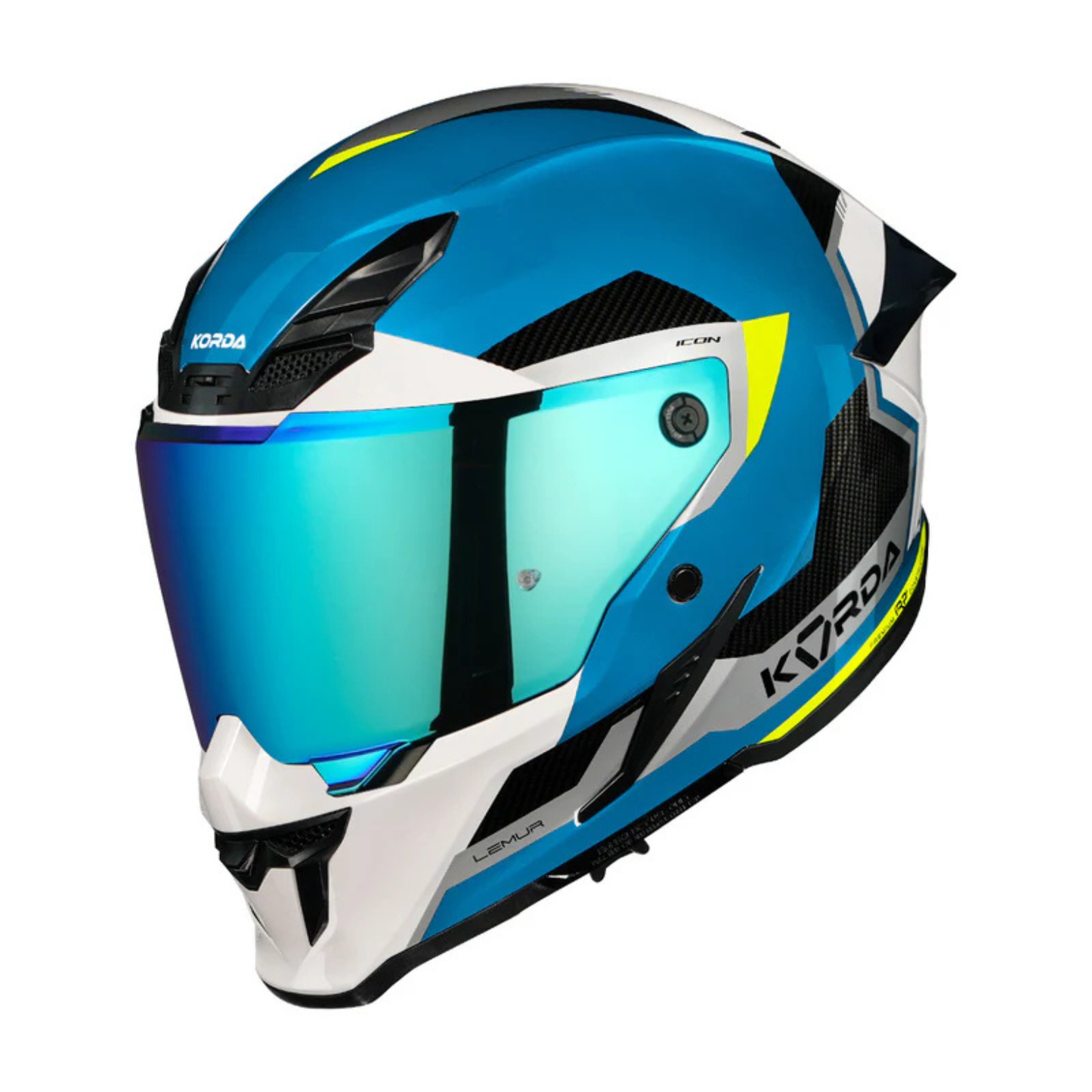 Korda Icon Lemur Helmet - Gloss White Blue