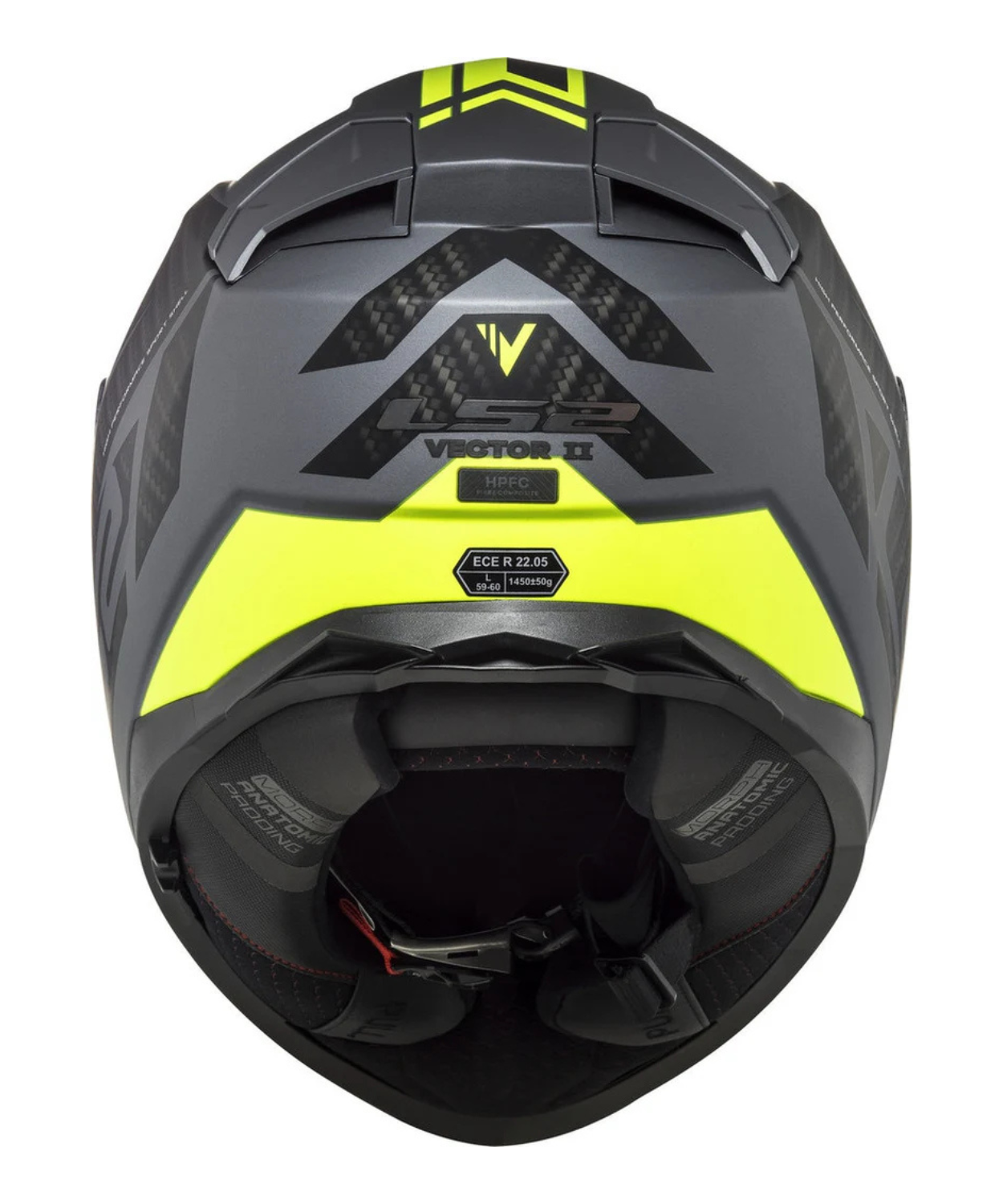 LS2 FF811 Vector II Splitter Matt Titan Hi-Viz Helmet - Yellow