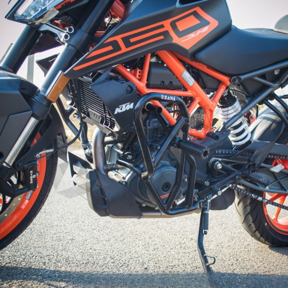 Zana KTM Duke 250 / 390 BS4/BS6 (2019-2022) / KTM 250 / 390 (2017-2018) Crash Guard Texture - Matt Black - ZI-5034