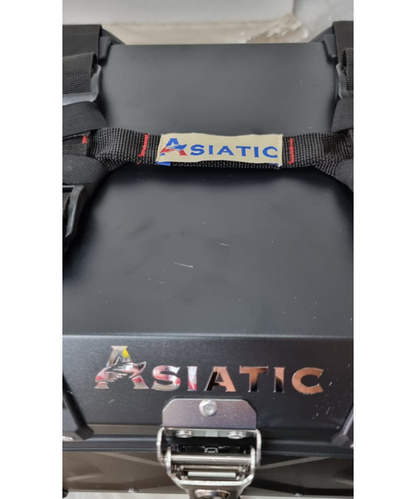 Asiatic ABS Top Box 45L with Backrest - Black