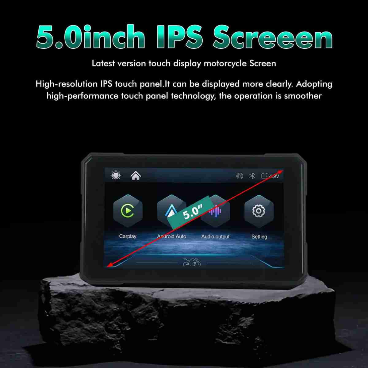 Simtac M3 Detachable Motorcycle GPS CarPlay And Android Auto System without TPMS