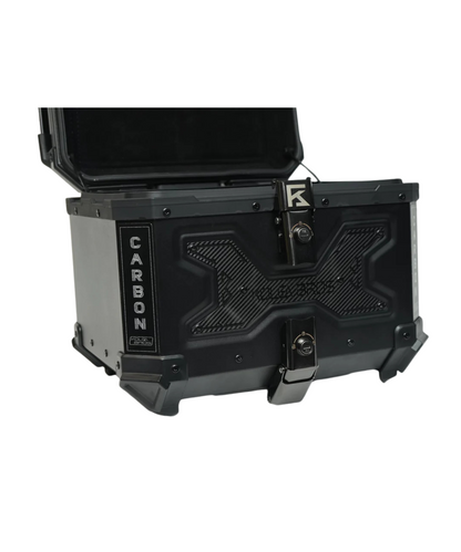 Kolga Bros Aluminium Alloy Carbon Moto Trunk 55L Top Box - Black  - KBMT-05-55