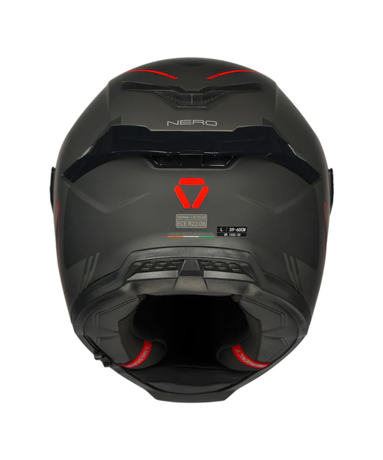 Korda Icon Nero Helmet - Matt Grey Red