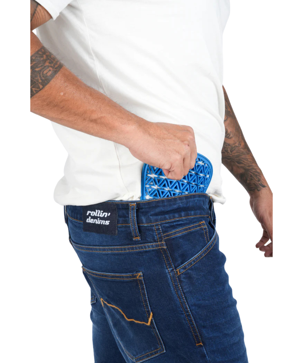 Rollin Denims Shadow 2.0 CORE-X Riding Jeans with Armour - Dark Blue