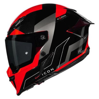 Korda Icon NYX Helmet - Gloss Black Red