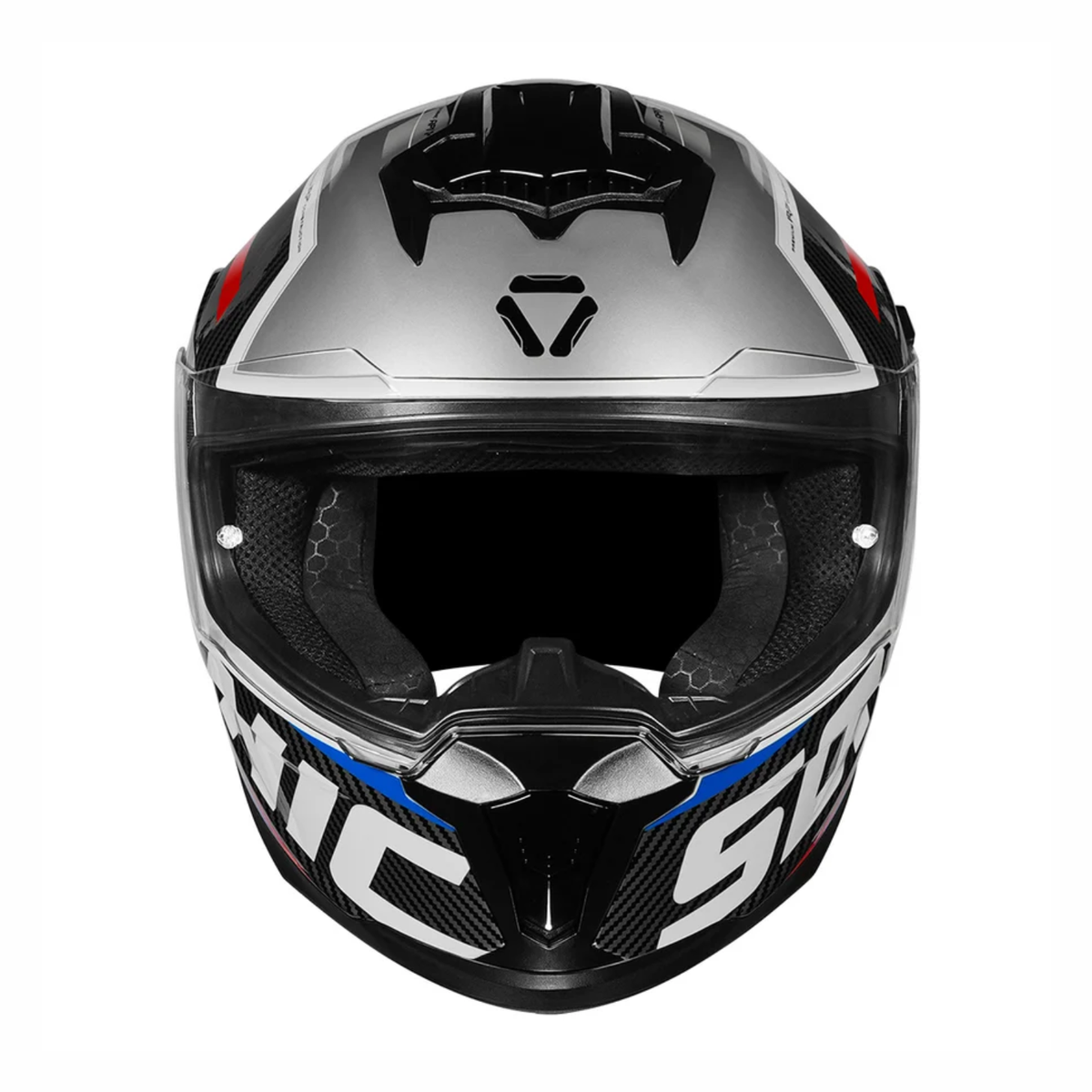 Korda Sonic GP SPI-D Helmet - Gloss Silver White Blue