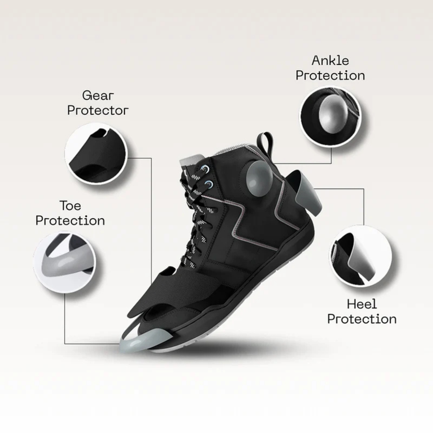 Clan Stealth with D3O Protectors Waterproof Riding Boot - Grey
