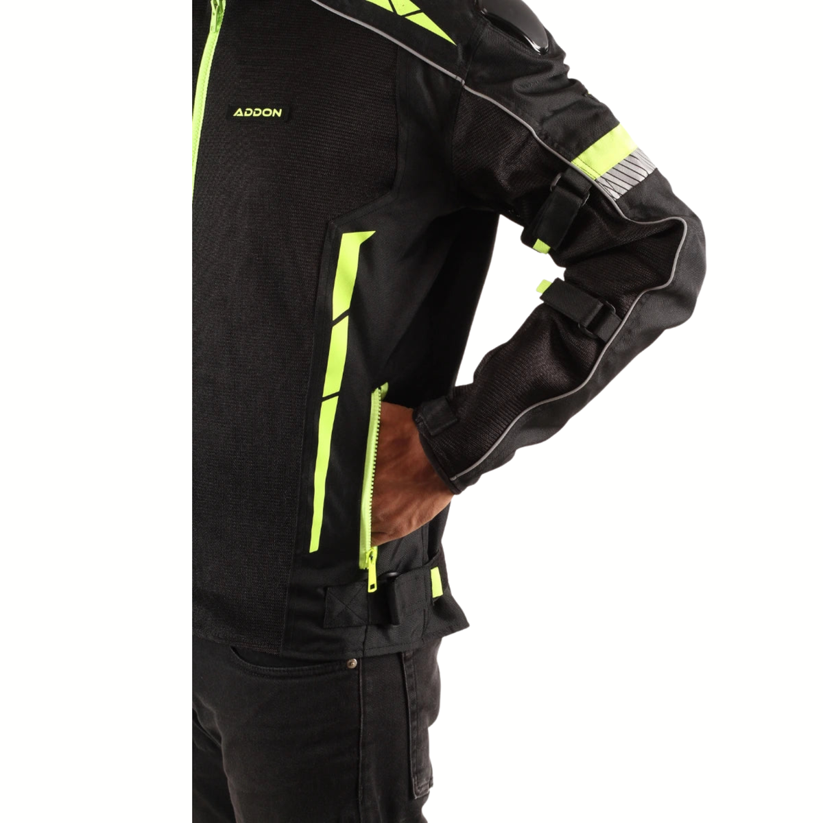 Lone Ranger Addon Pro Riding Jacket - Black Neon Green