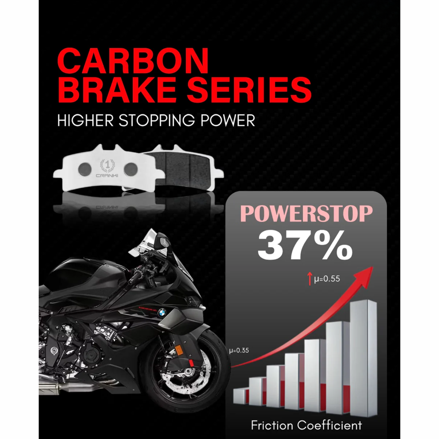 Crank1 Ducati Monster 795 (2012-2016) Carbon Brake Pads