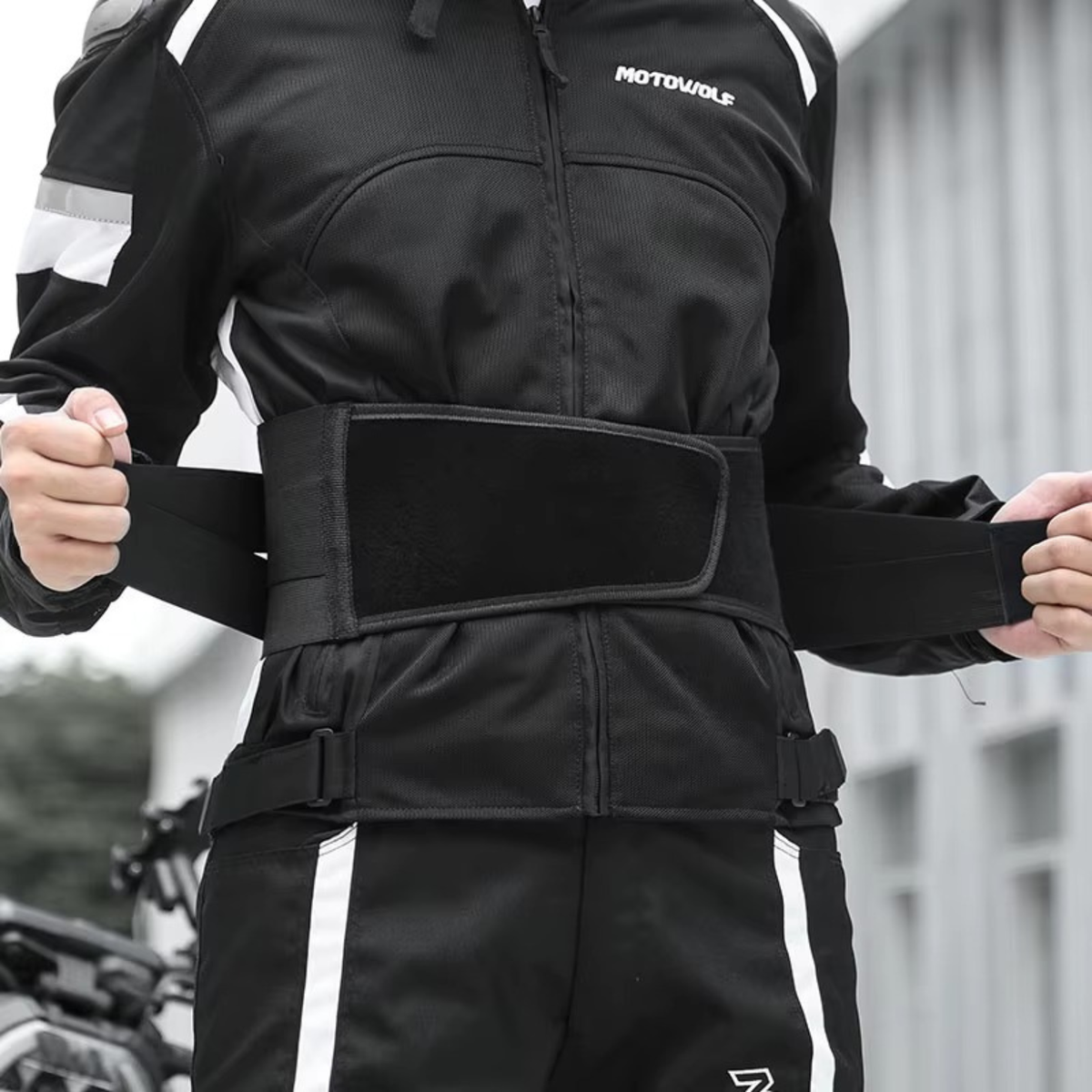 Motowolf Riding Waist Protector - MDL1028 - Black - Motowolf