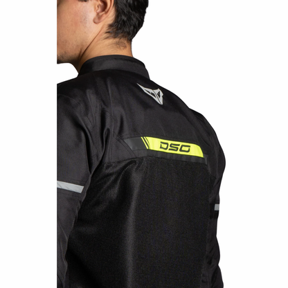 DSG Aire Mesh 2 Riding Jacket - Black Yellow Fluo