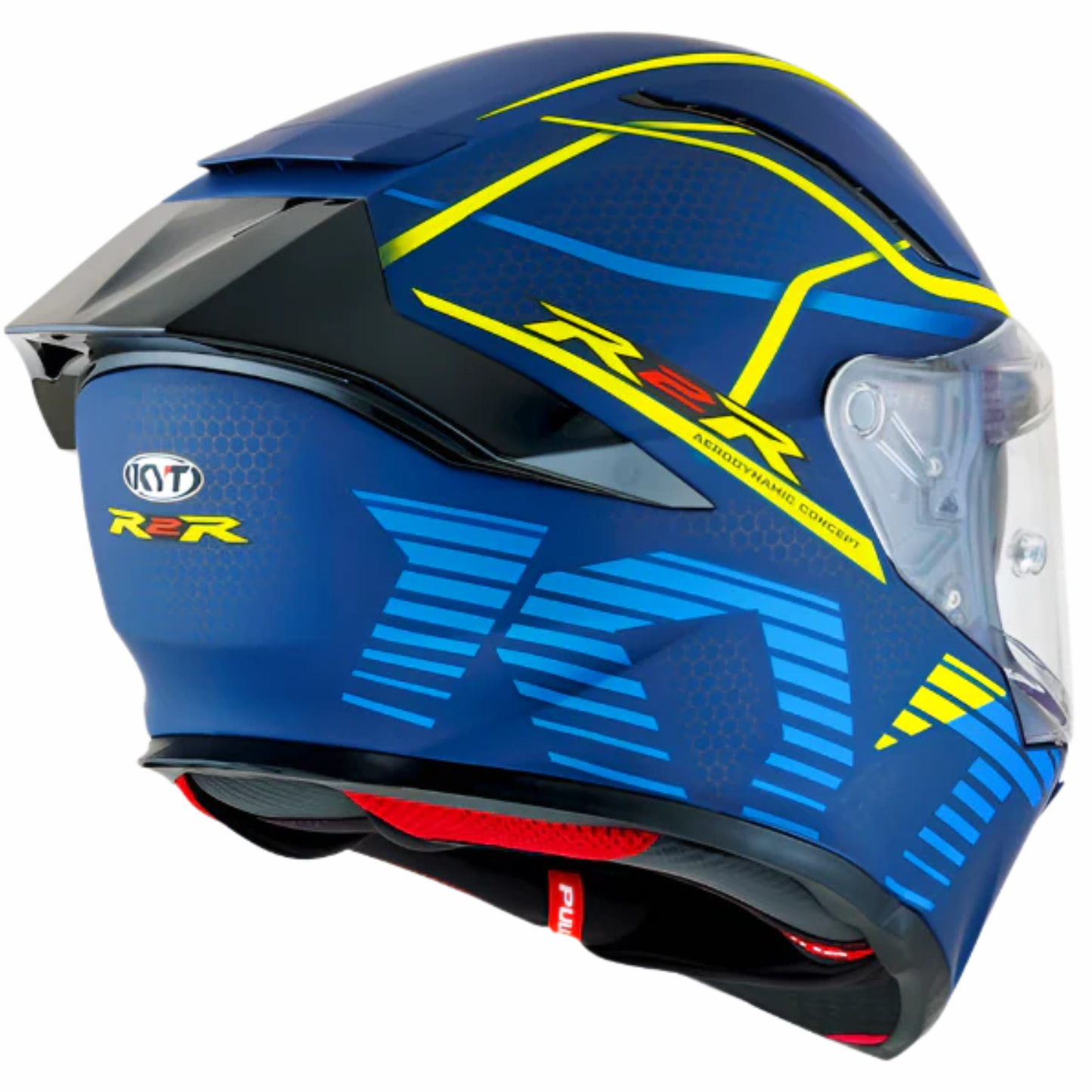 KYT R2R Pro Concept Helmet - Matt Blue Yellow