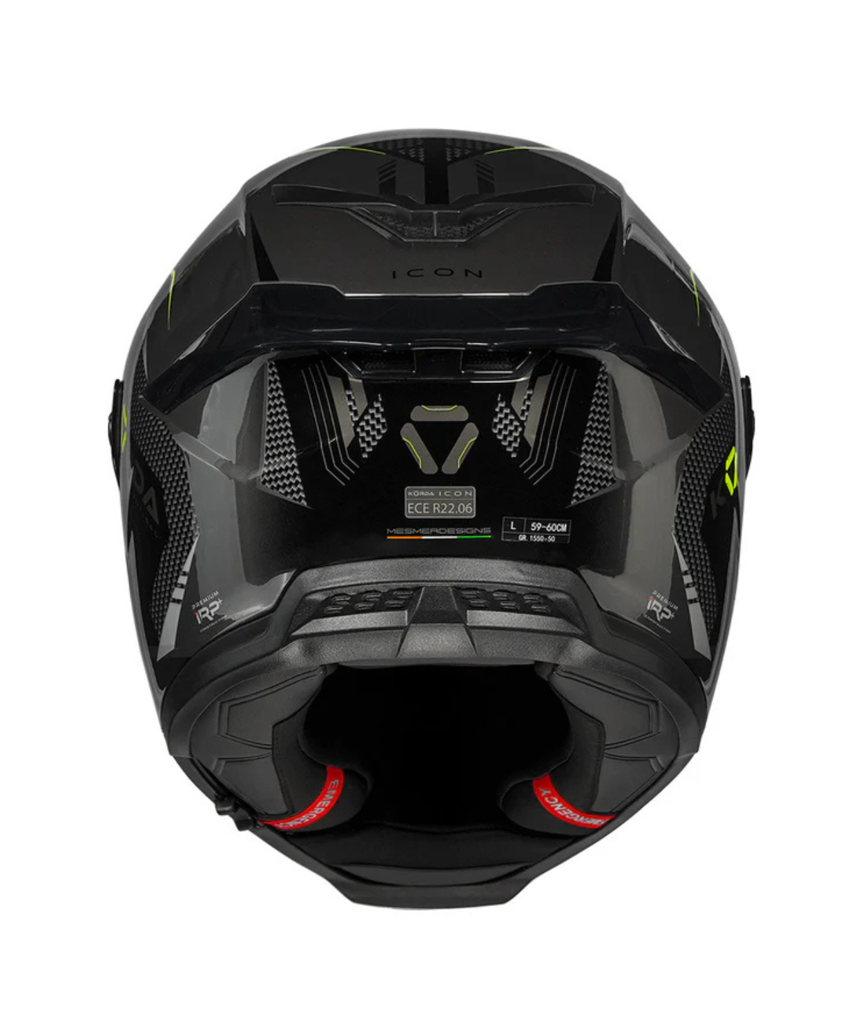Korda Icon Strike Helmet - Gloss Grey Fluorescent Yellow