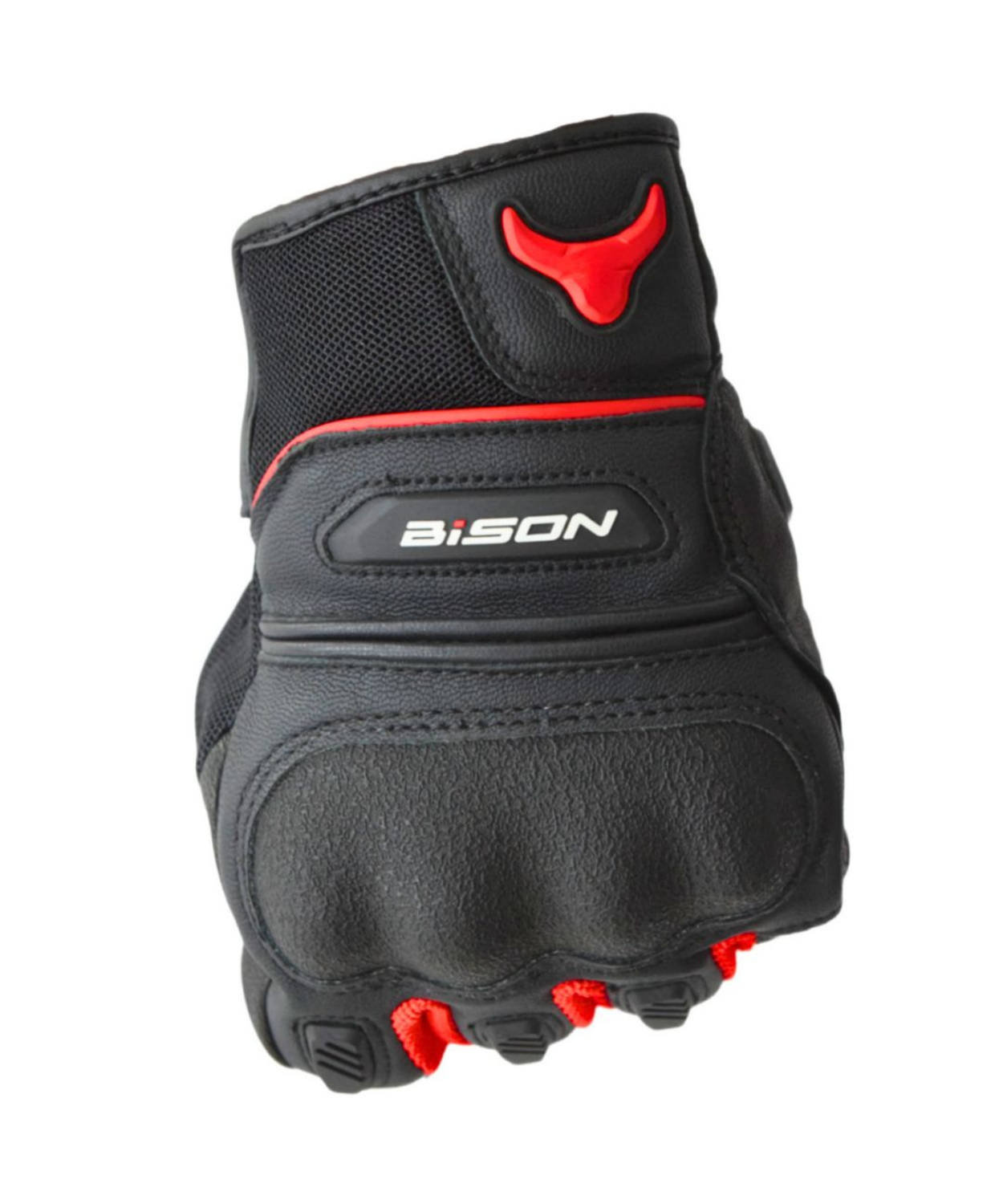 Bison ProGear Air Pro Riding Gloves - Black Red
