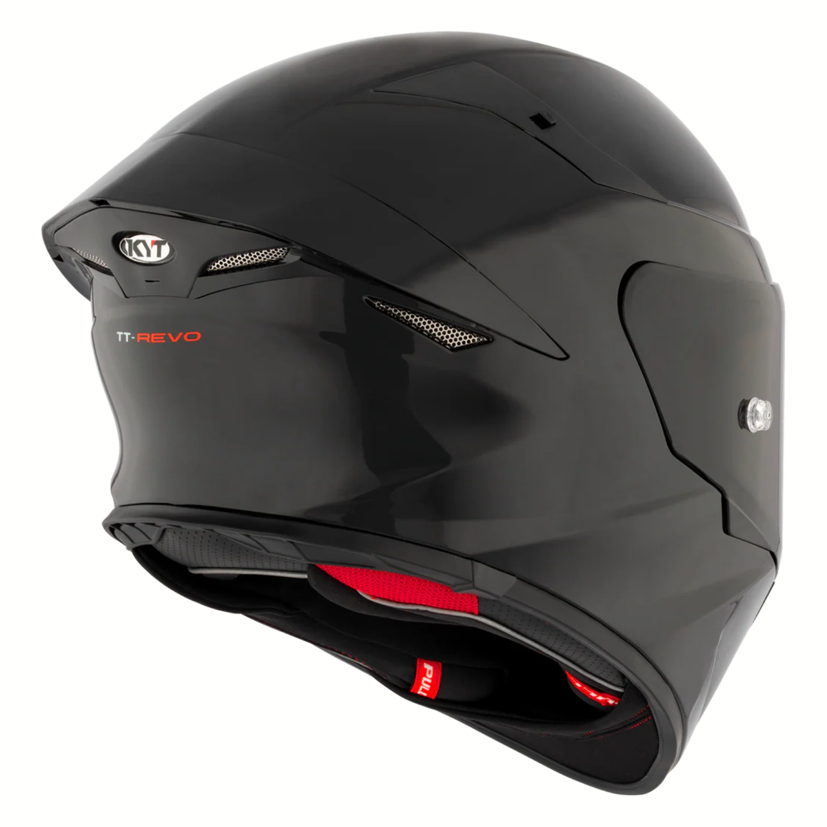 KYT TT-Revo Plain Helmet - Gloss Black
