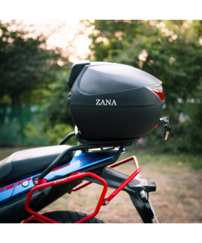 Zana Plastic Top Box 32L with Backrest - Black - ZI-TB-024