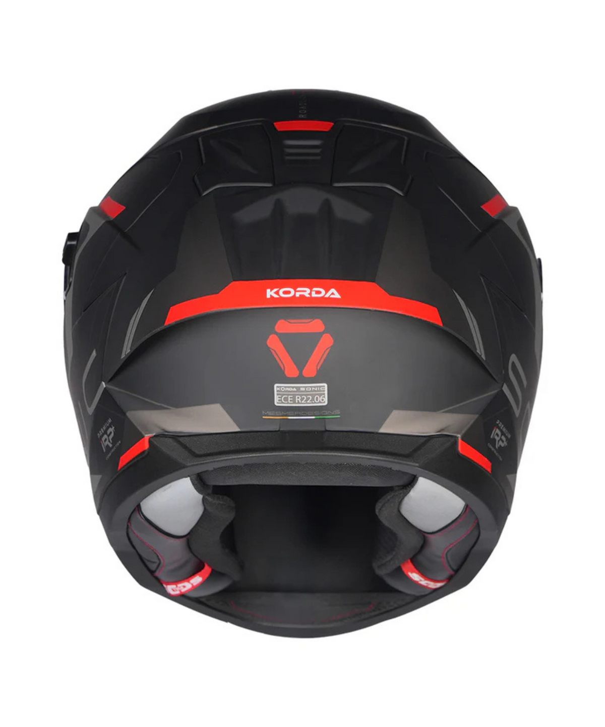 Korda Sonic GP Roadlion Helmet - Matt Black Red - Korda
