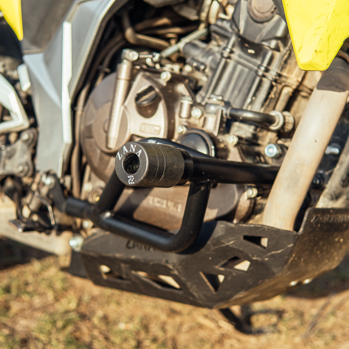 Zana Upper & Lower Crash Guard with Slider Combo for V Strom SX 250 - Black - ZI-8756 / ZI-8758