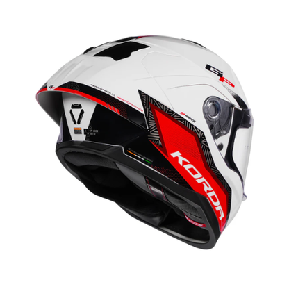 Korda Sonic Rapide Helmet - Gloss White Red