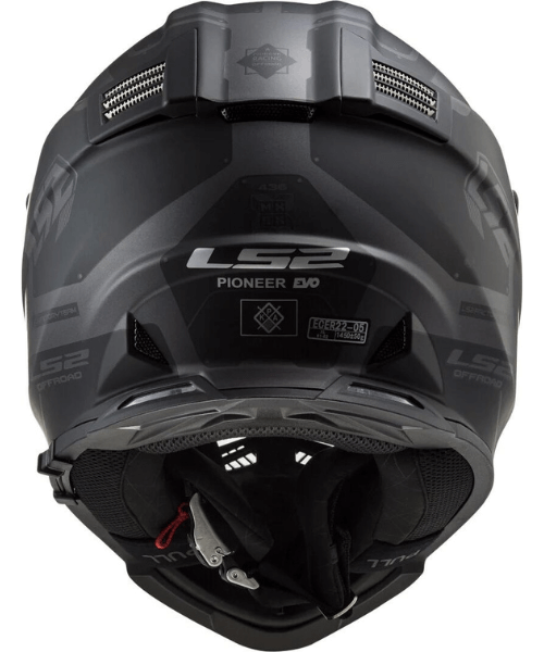LS2 MX436 Pioneer Evo - Cobra Matt Black Grey Blue Helmet
