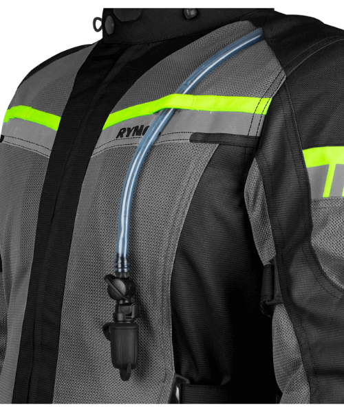 Rynox Stealth Air Pro Riding Jacket - Black Hiviz Green
