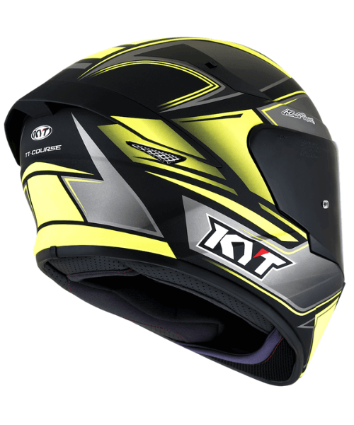 KYT TT-Course Tourist Helmet - Matt Yellow Fluo